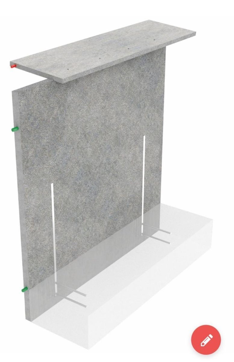 3D configurator view of a concrete wall panel